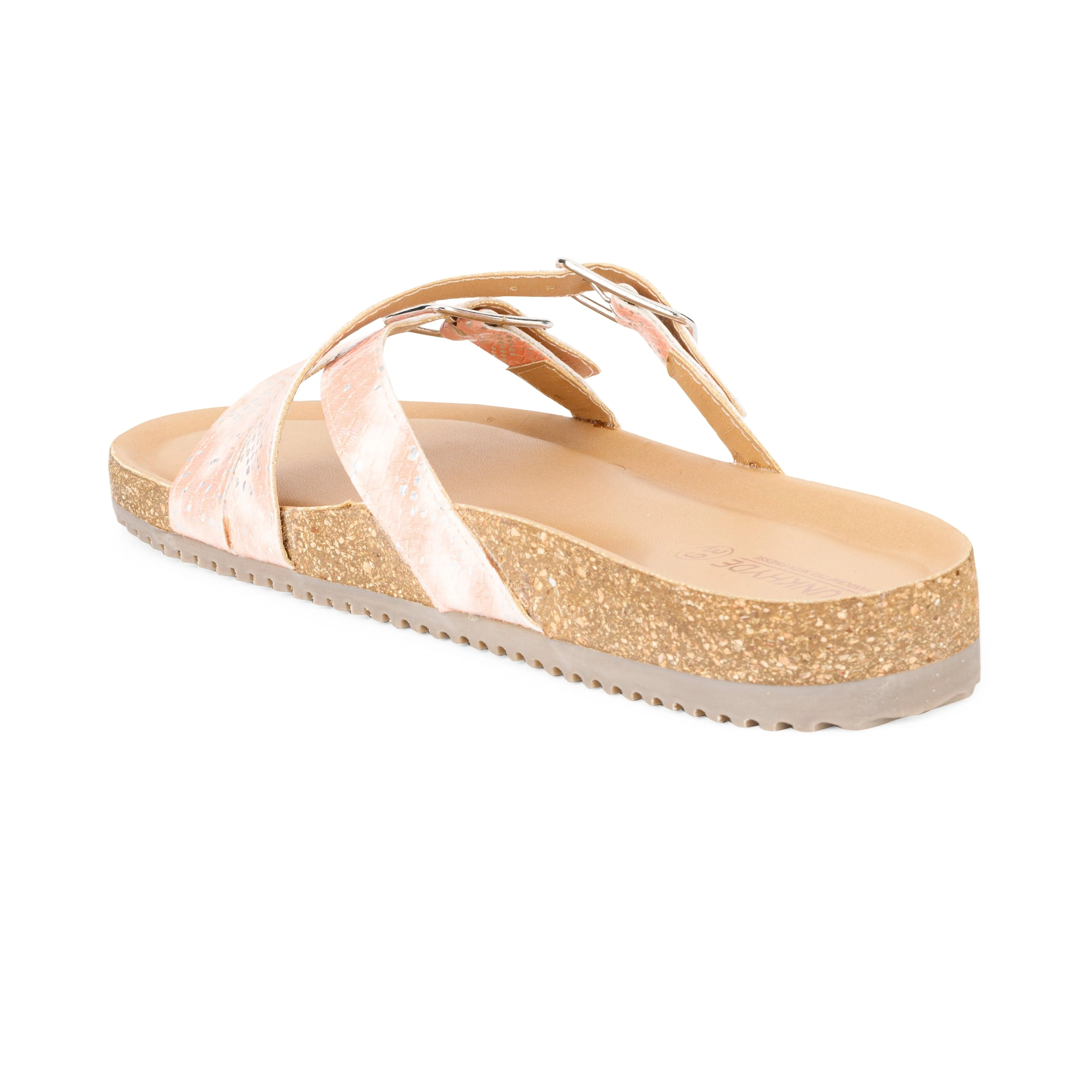 Poirou Peach Shimmer Comfort Slipons