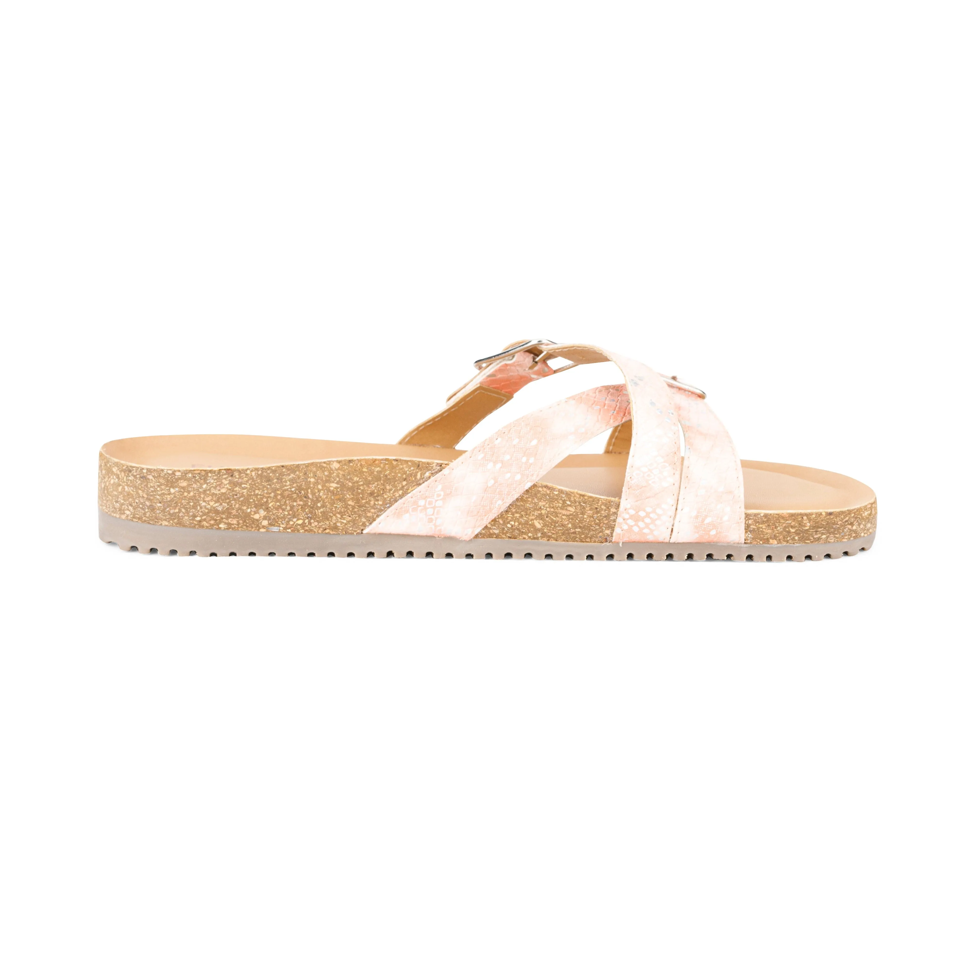 Poirou Peach Shimmer Comfort Slipons