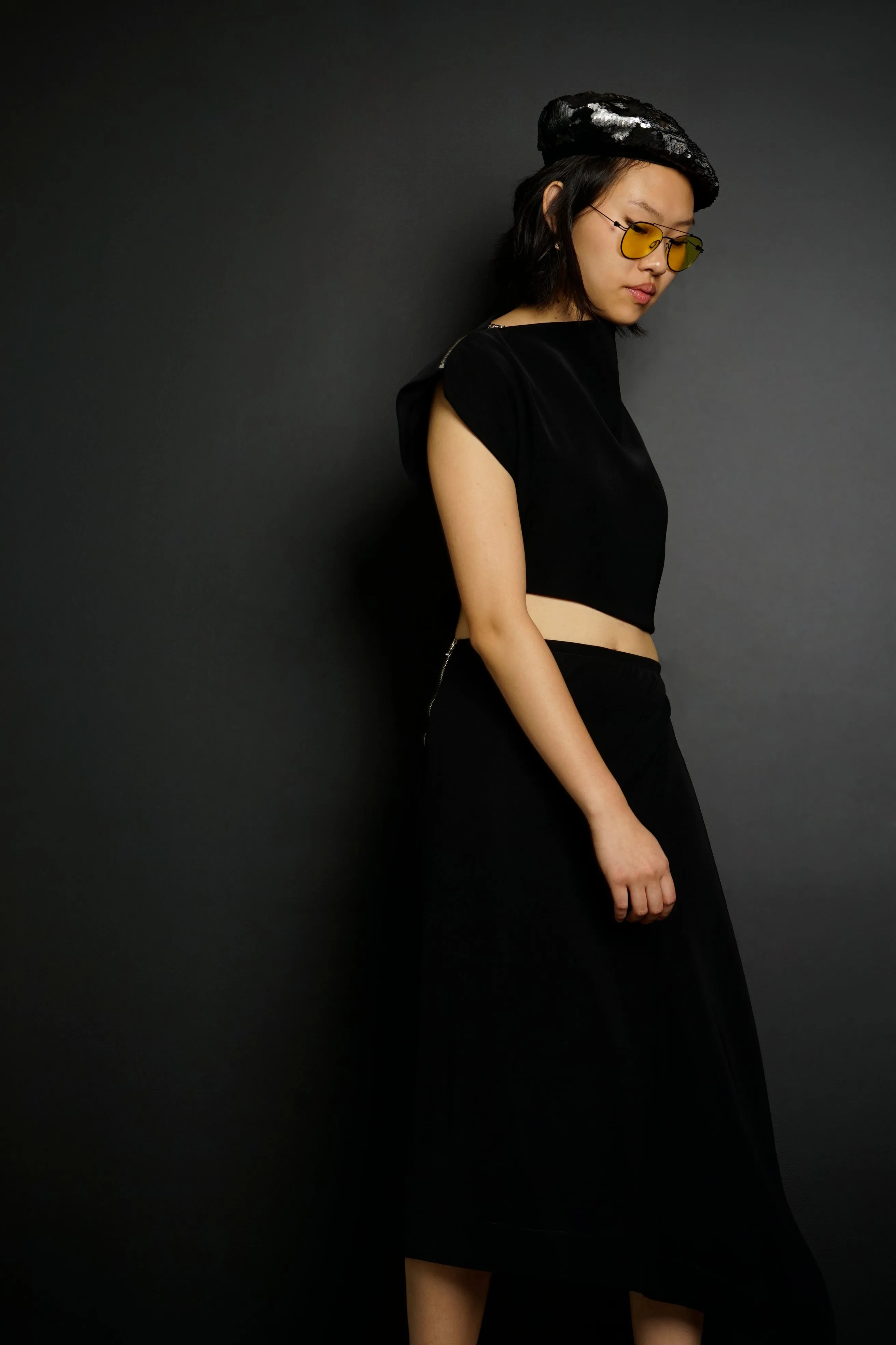 Polina Two Piece Black Dress