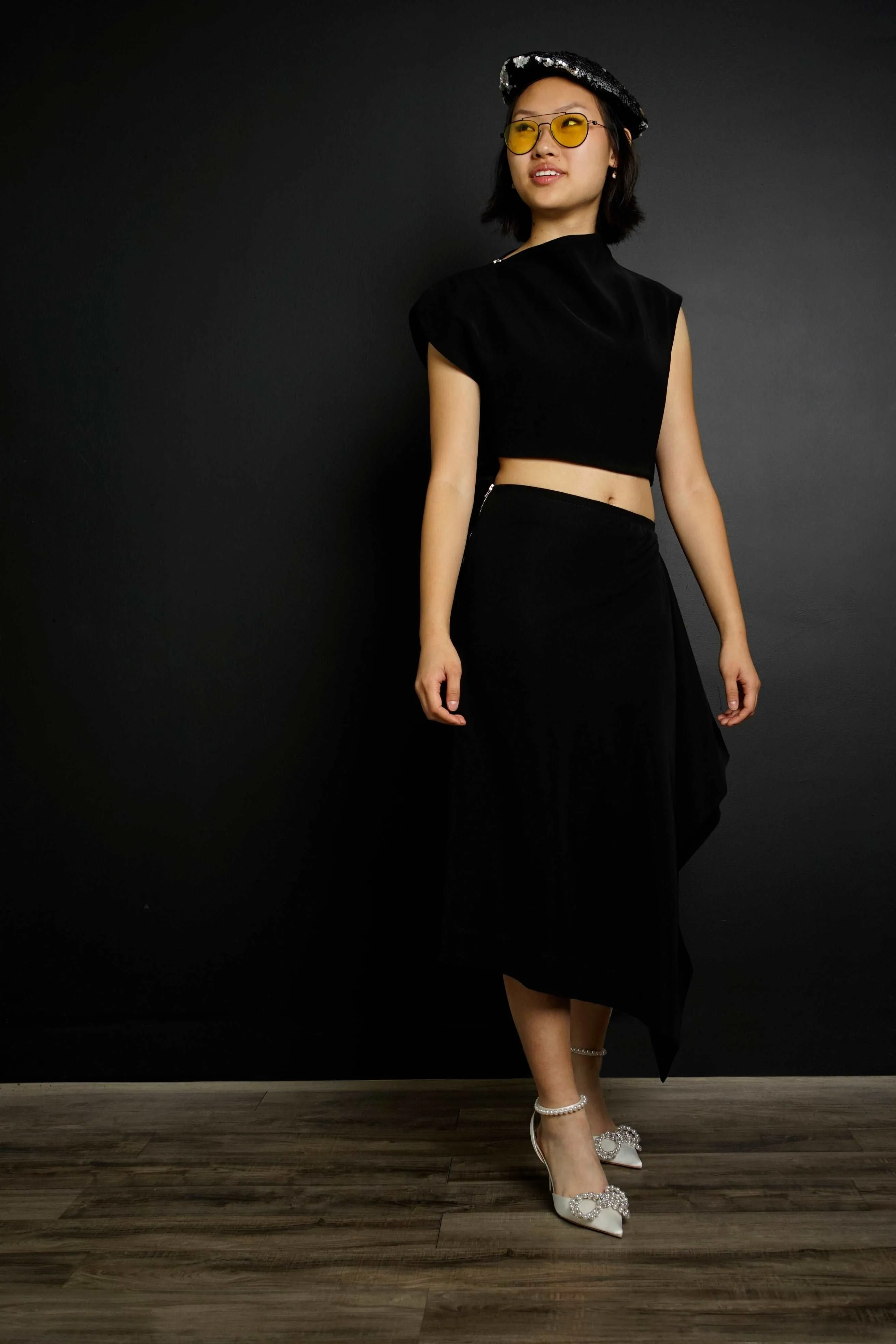 Polina Two Piece Black Dress