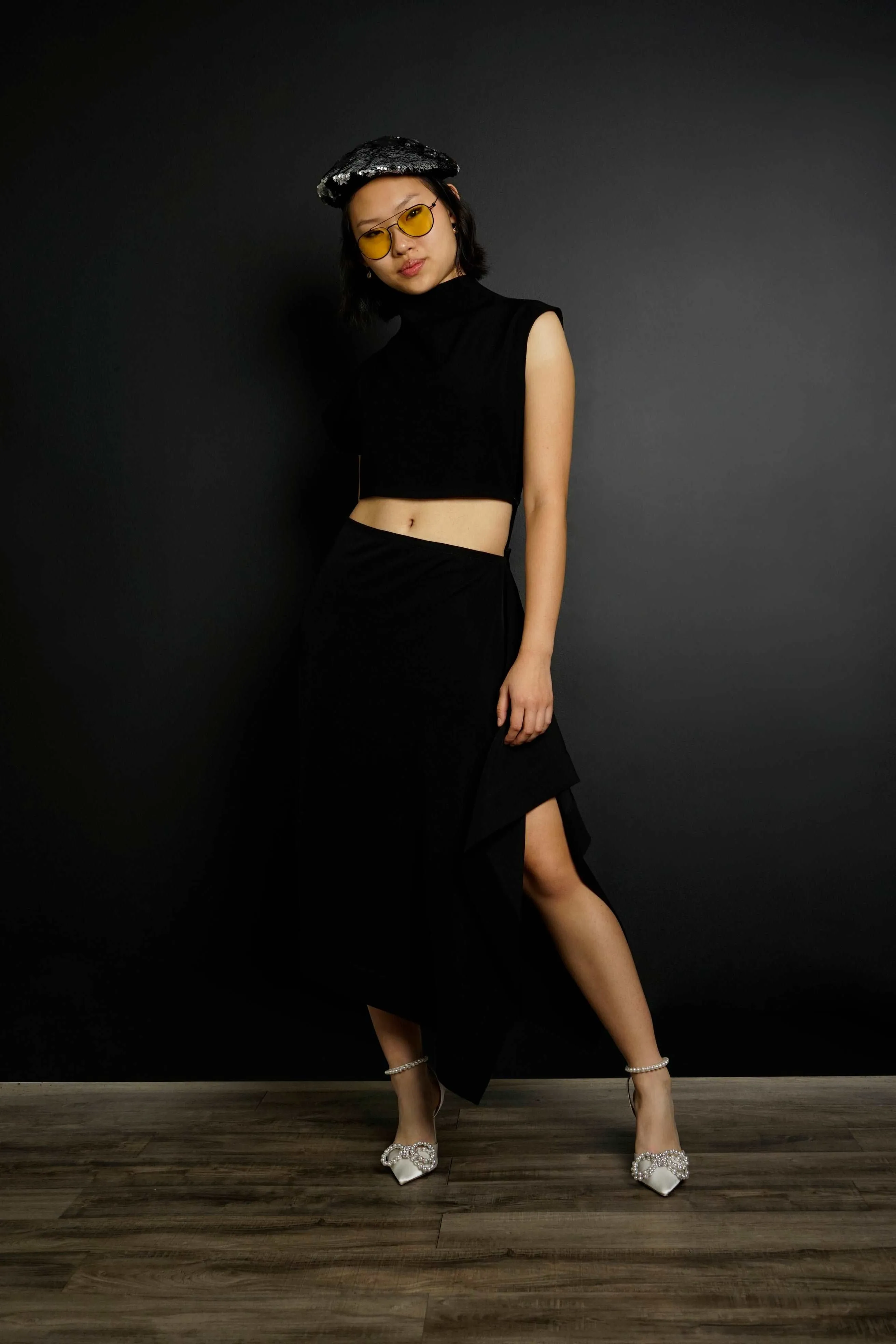 Polina Two Piece Black Dress