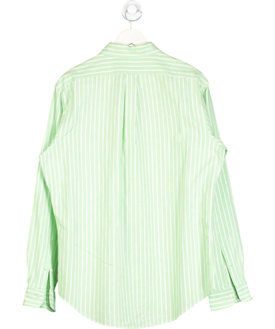 Polo Ralph Lauren Green Custom Fit Stripe Oxford Shirt UK L