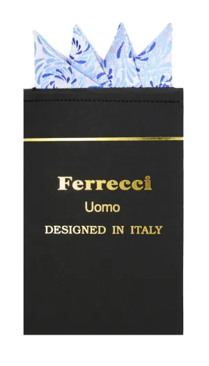 Pre-Folded Microfiber Blue Tear Drop Handkerchief Pocket Square
