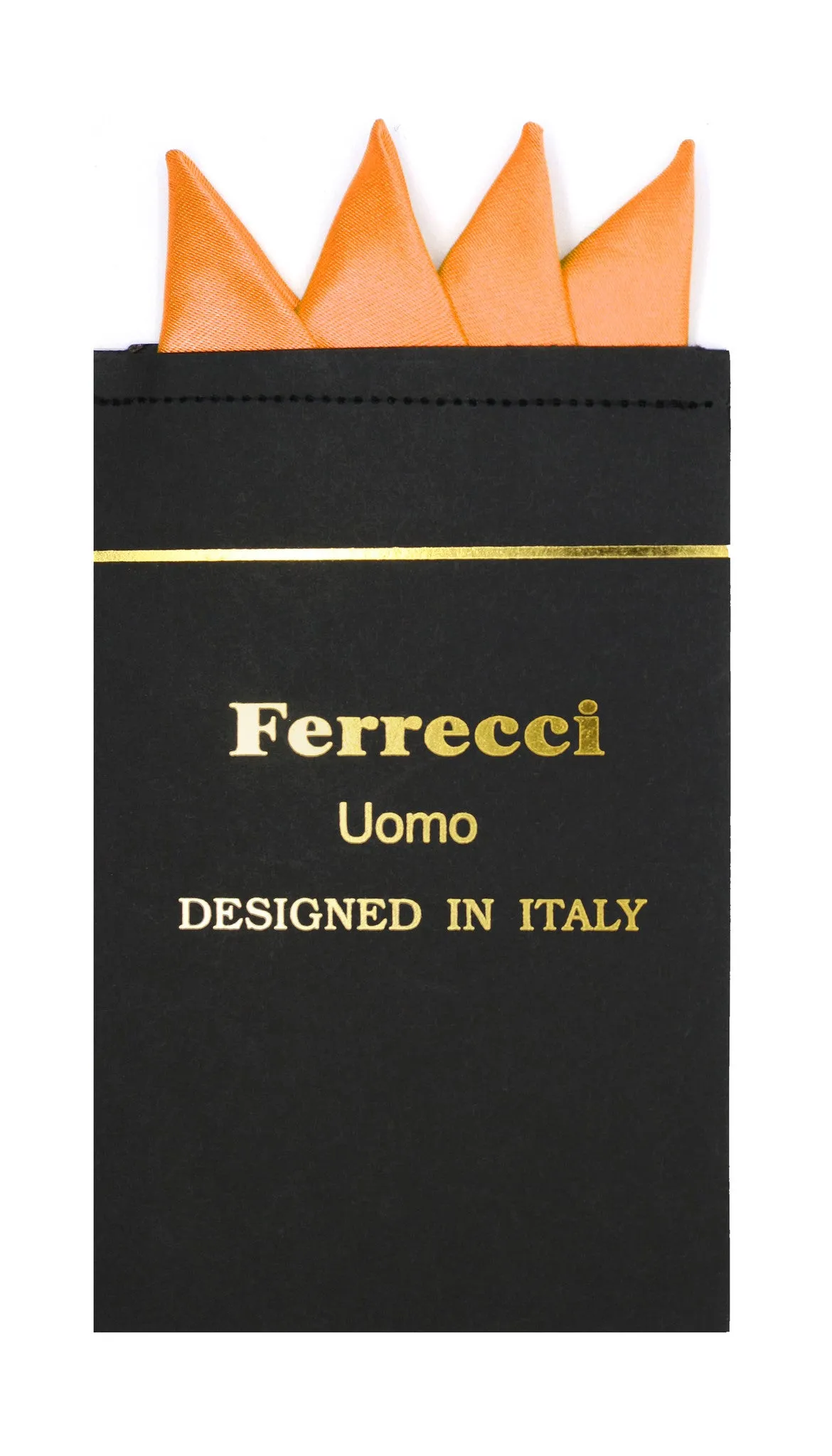 Pre-Folded Microfiber Orange Handkerchief Pocket Square