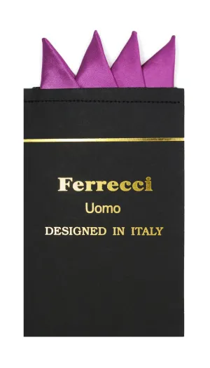 Pre-Folded Microfiber Violet Handkerchief Pocket Square
