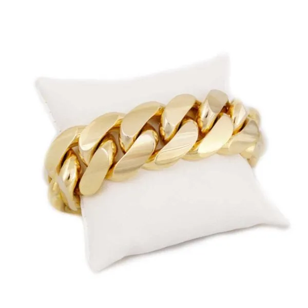 Premium 18 MM Cuban Link Bracelet in 14K Gold – Handcrafted Luxury Jewelry