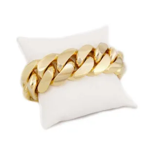 Premium 18 MM Cuban Link Bracelet in 14K Gold – Handcrafted Luxury Jewelry