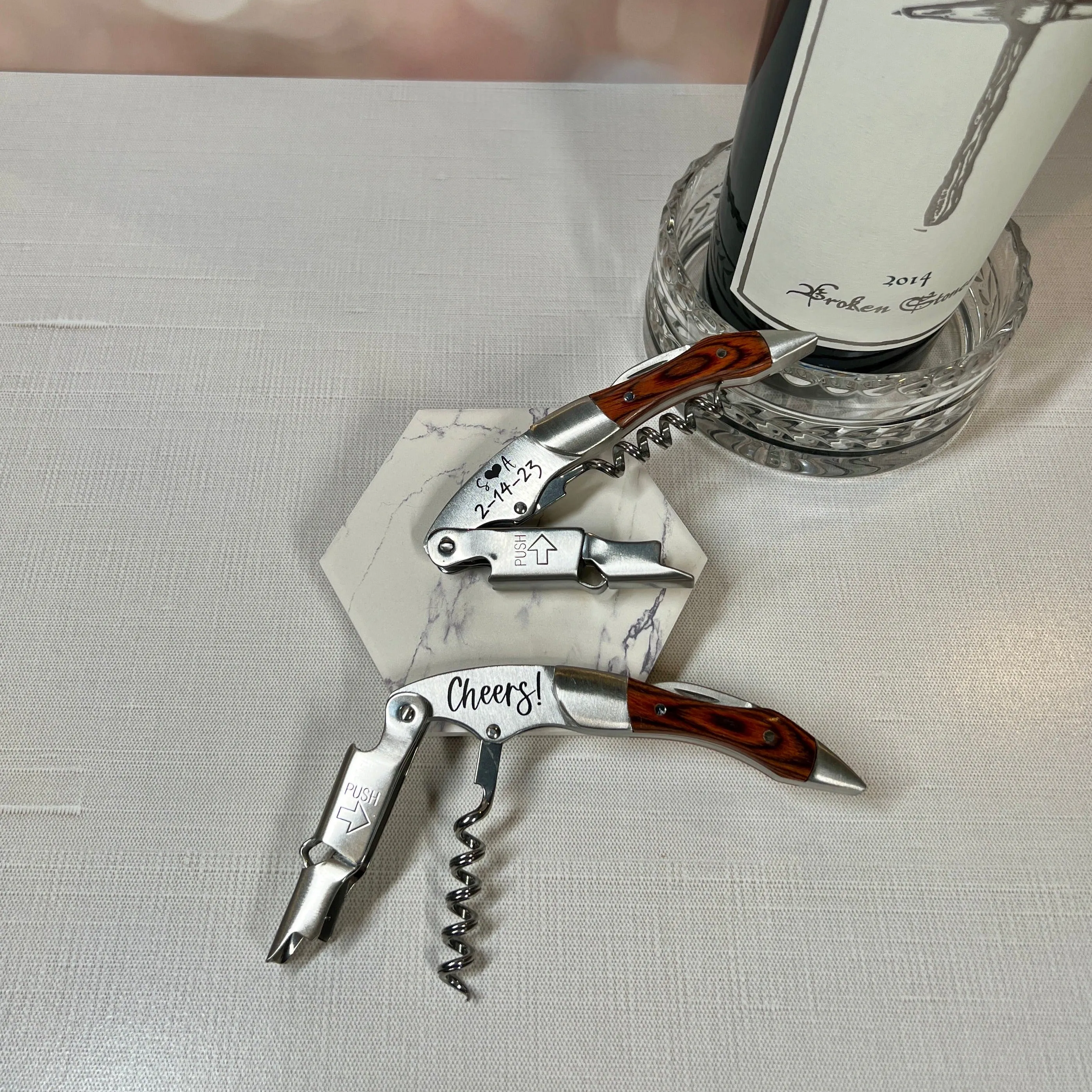 Premium Stainless Steel Professional Series Corkscrew with Personalized Engraving