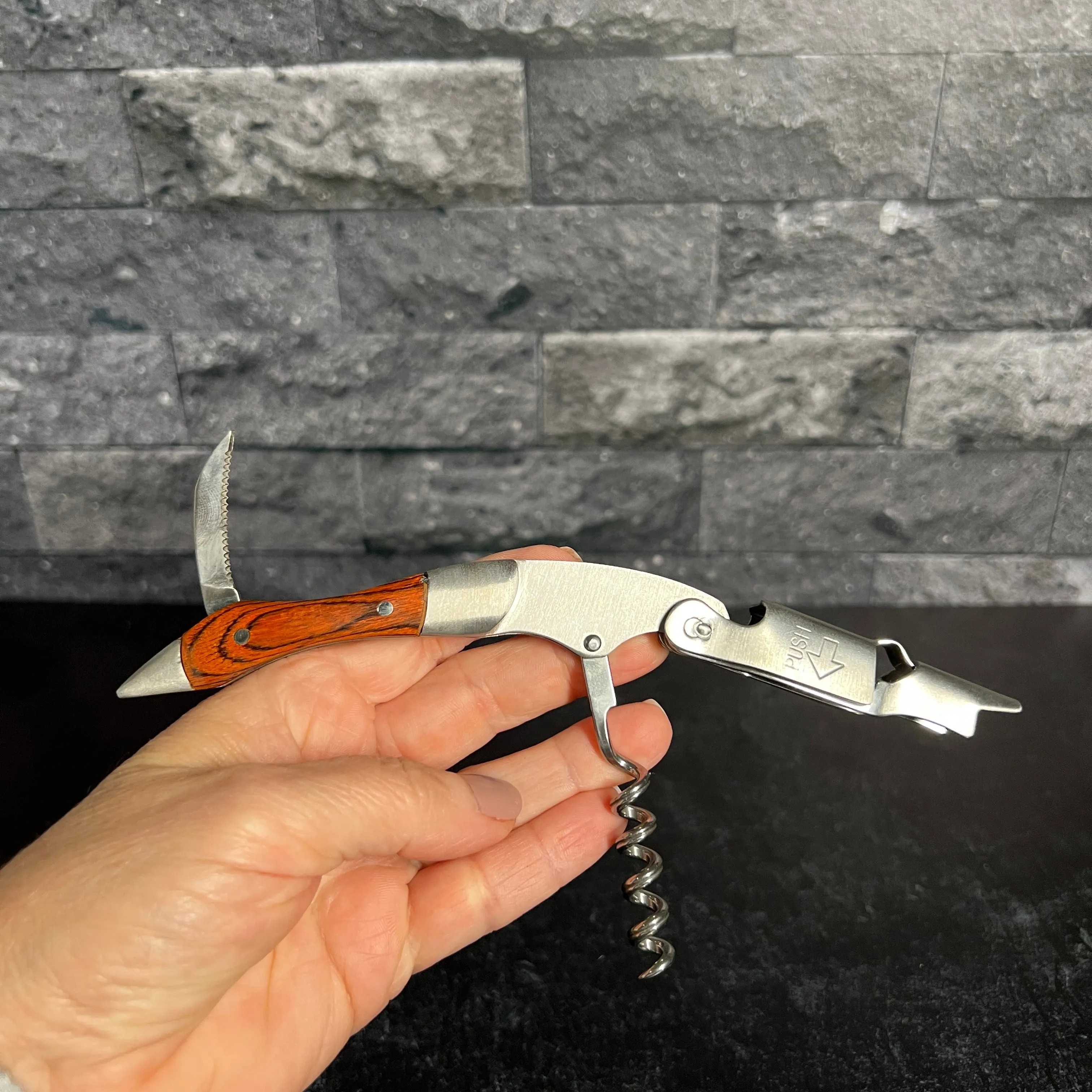 Premium Stainless Steel Professional Series Corkscrew with Personalized Engraving