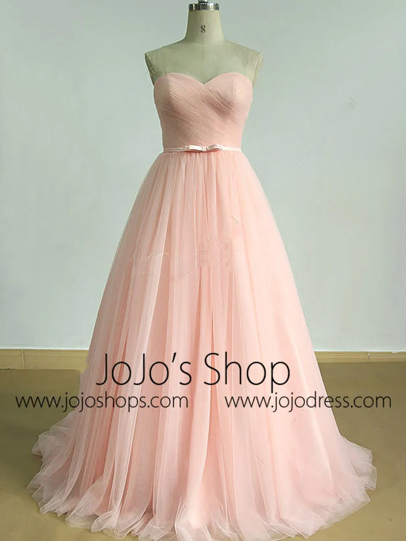 Princess Style Pink Tulle Wedding Dress | EE3007