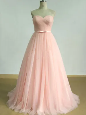 Princess Style Pink Tulle Wedding Dress | EE3007