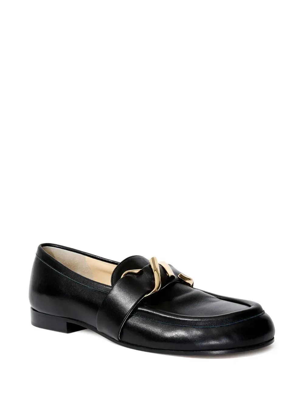 Proenza Schouler monogram-plaque leather loafers