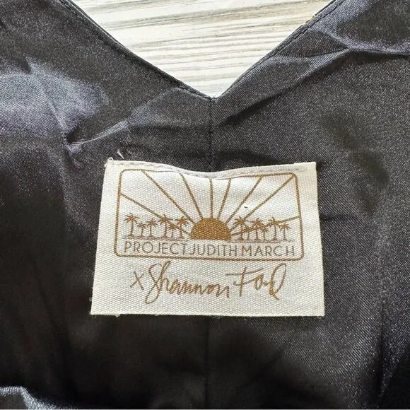 PROJECT JUDITH MARCH X SHANNON FORD TIGER QUEEN SATIN SLEEVELESS SLIP DRESS S
