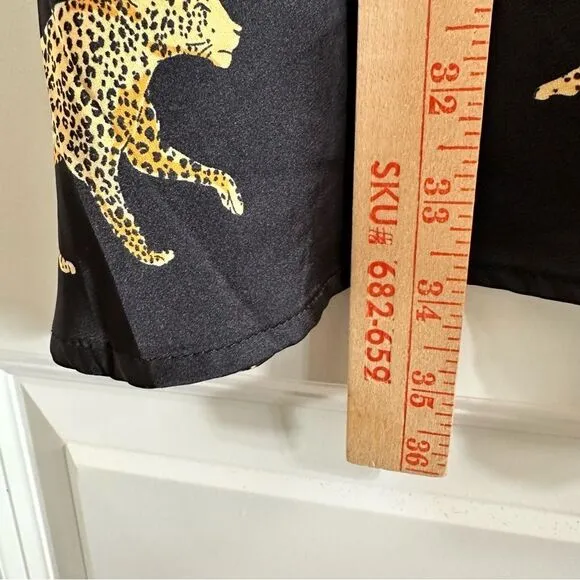 PROJECT JUDITH MARCH X SHANNON FORD TIGER QUEEN SATIN SLEEVELESS SLIP DRESS S