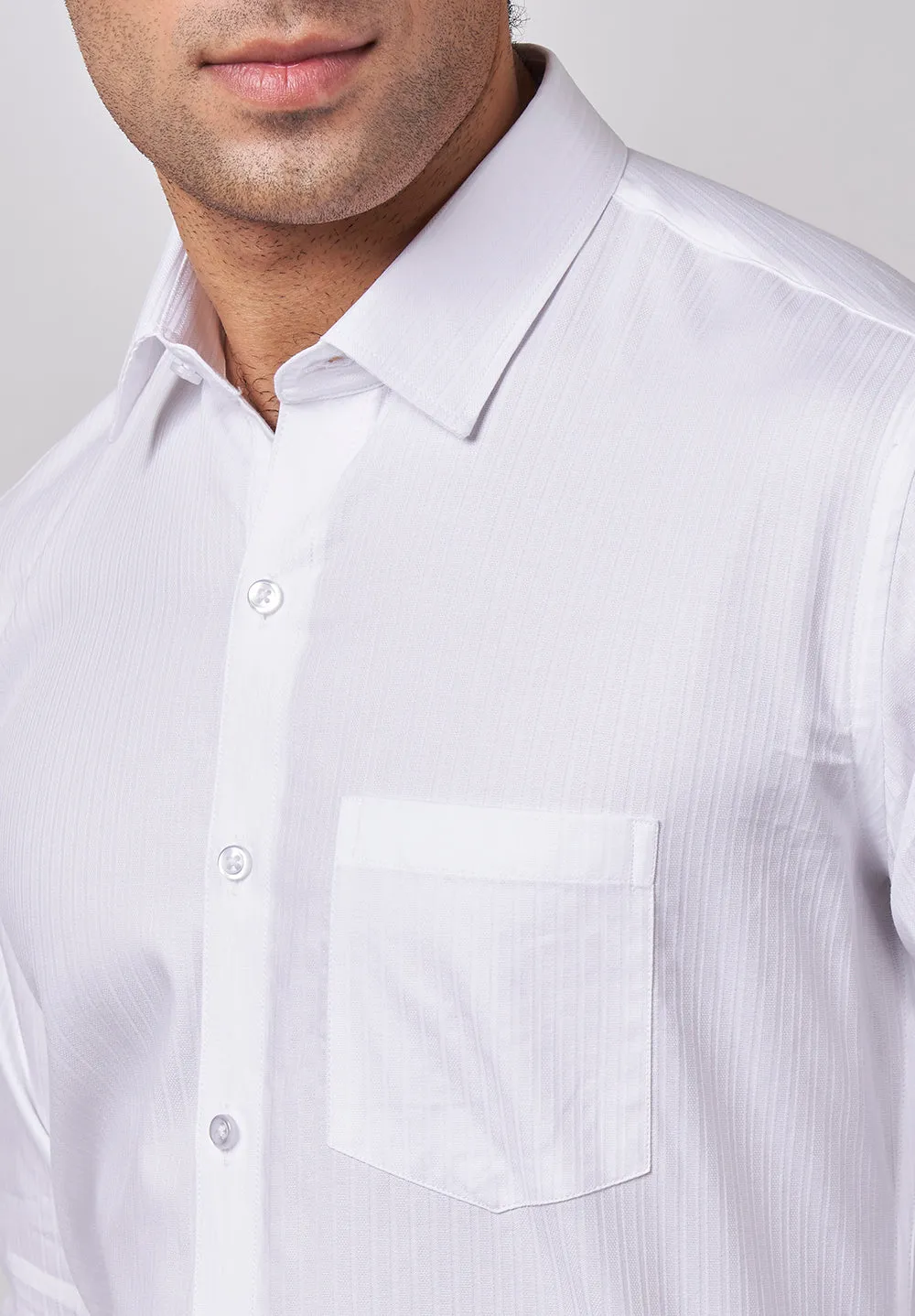 Pure Cotton Formal-slim Fit Shirt - S45626