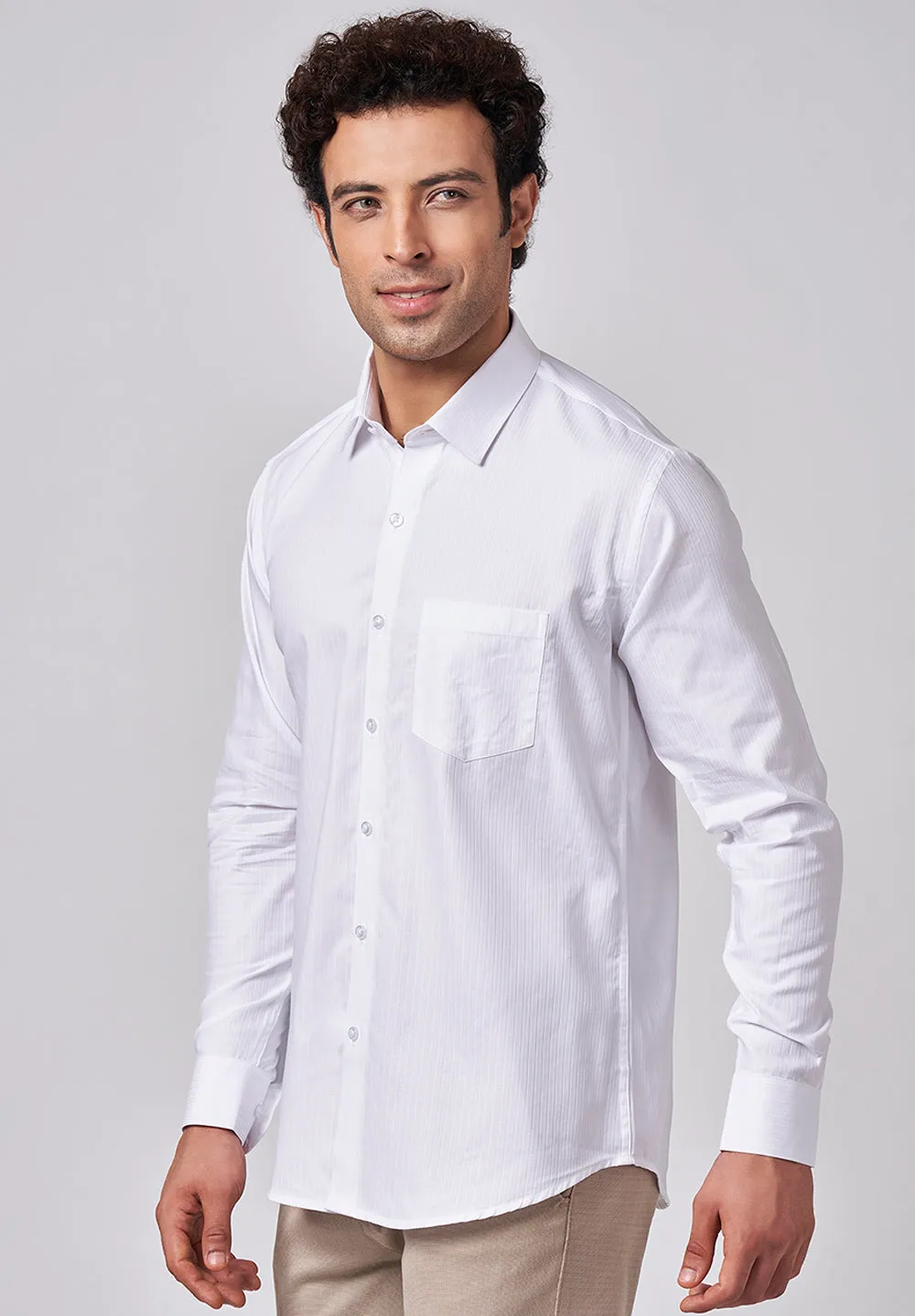 Pure Cotton Formal-slim Fit Shirt - S45626