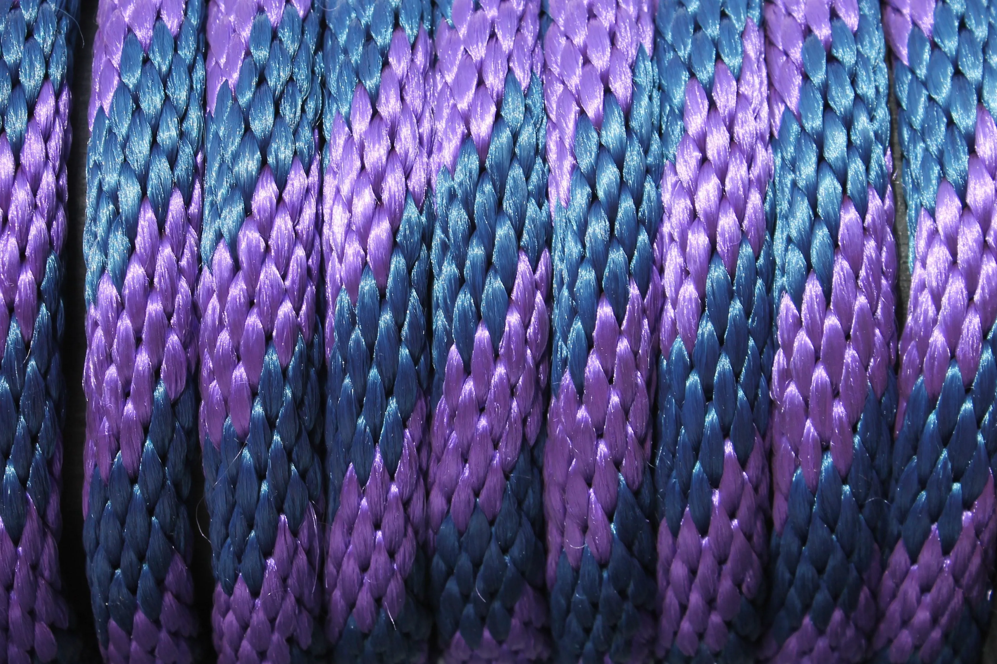 Purple and Navy Solid Braided Multifilament Polypropylene Rope