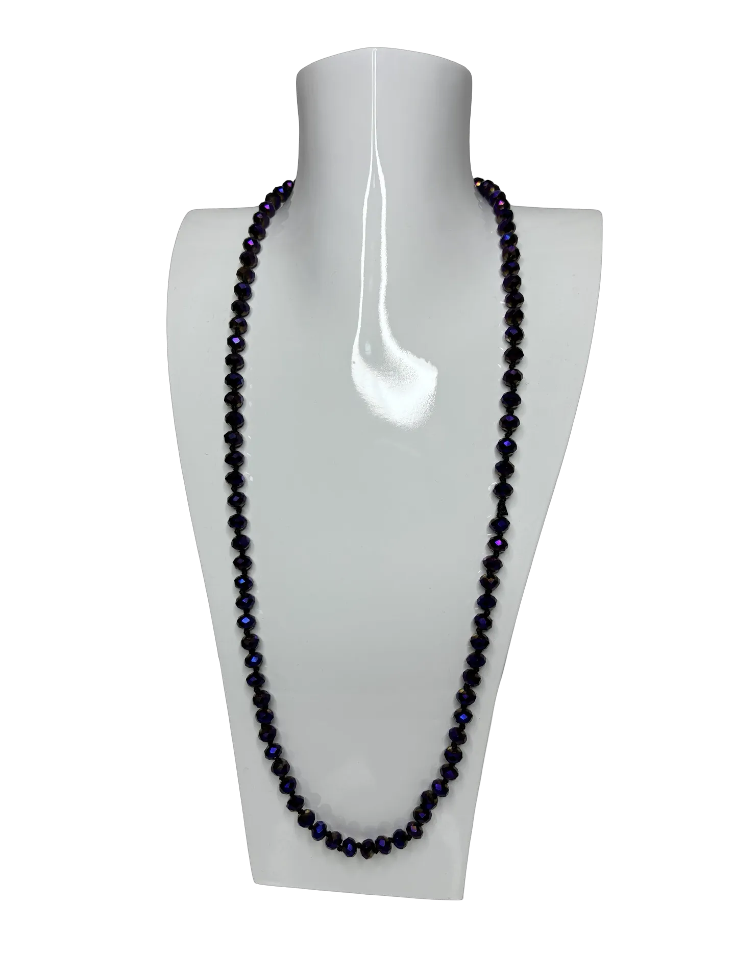 Purple Crystal Long Necklace