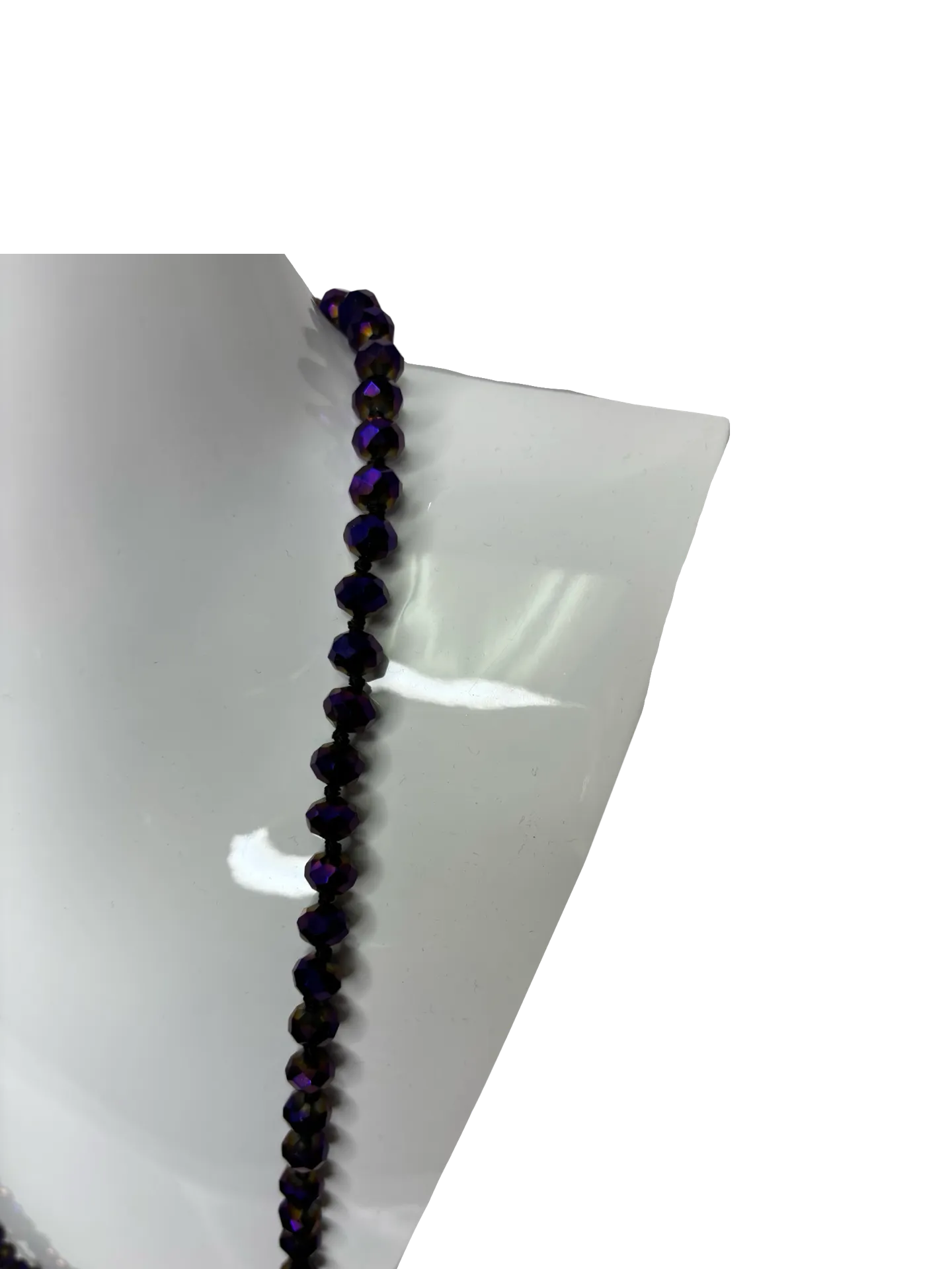 Purple Crystal Long Necklace