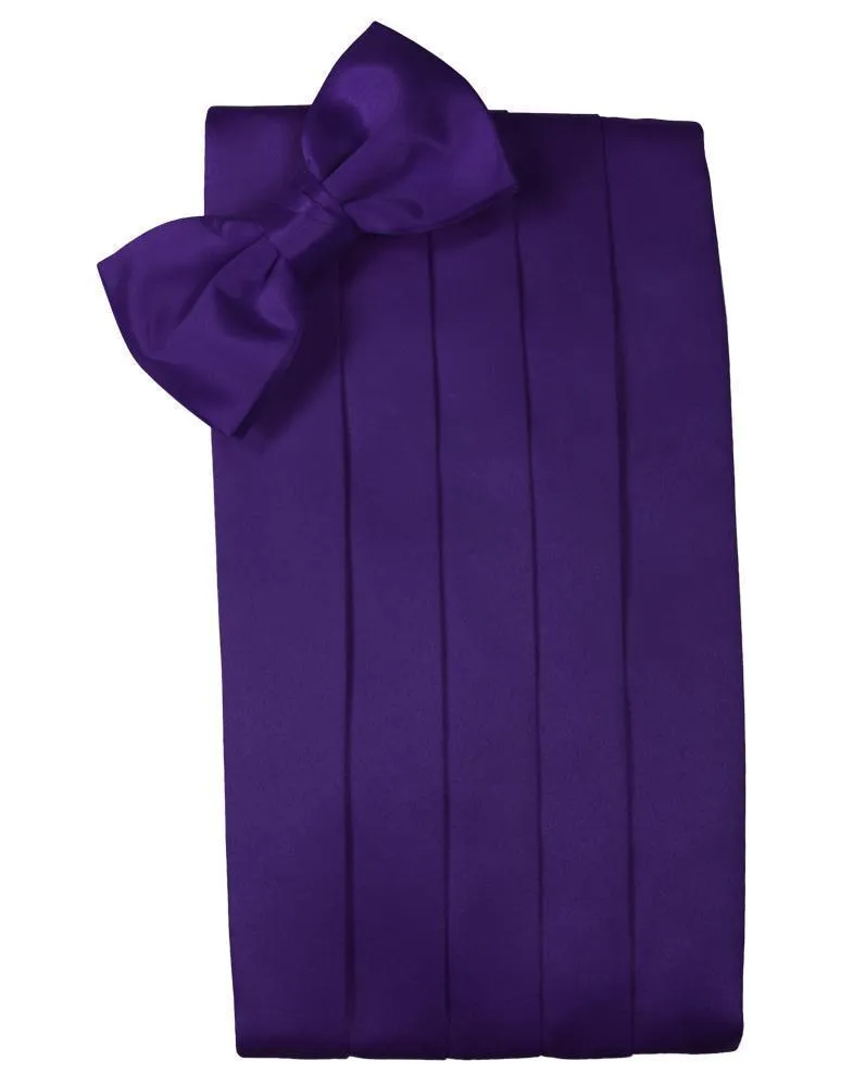 Purple Luxury Satin Cummerbund