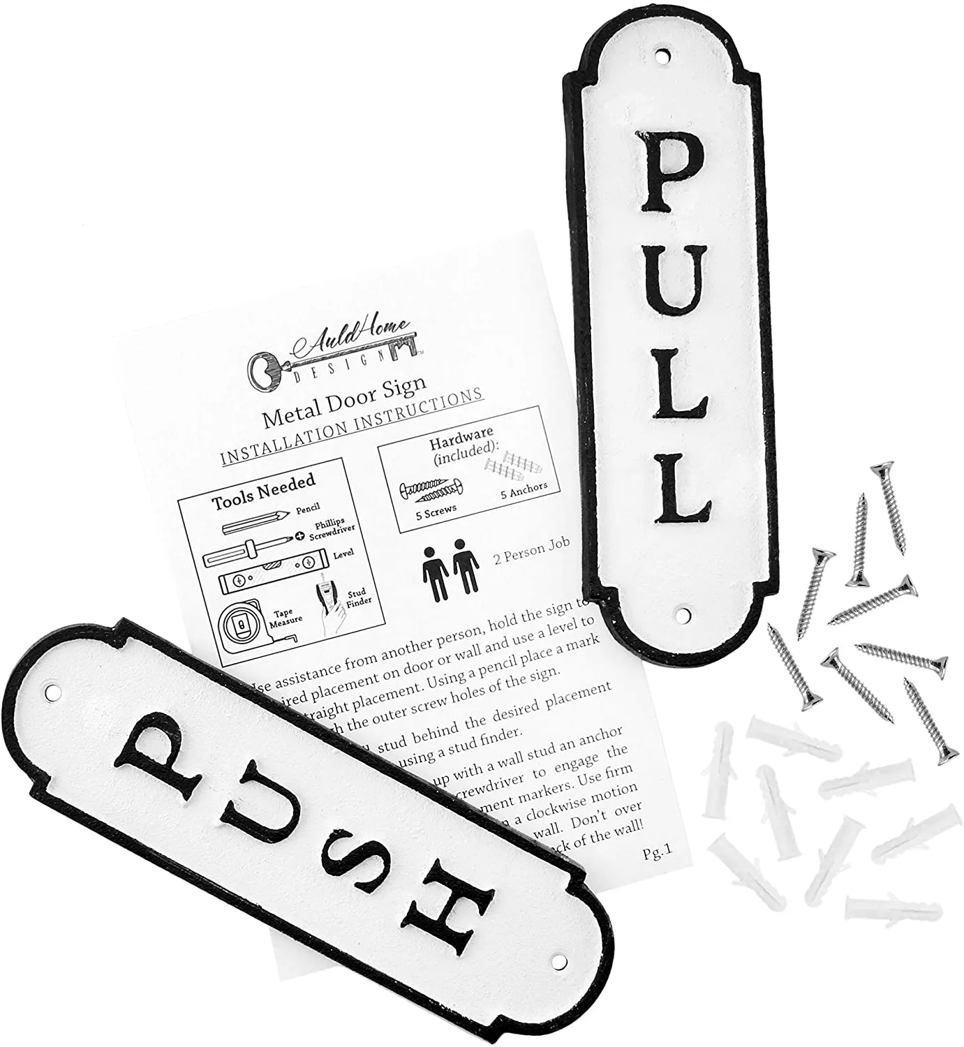 Push Pull Door Signs (Case of 24 Sets)
