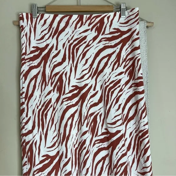 Rails Anya Zebra Print Midi Skirt - Rust zebra Orange-Brown - Size XLARGE