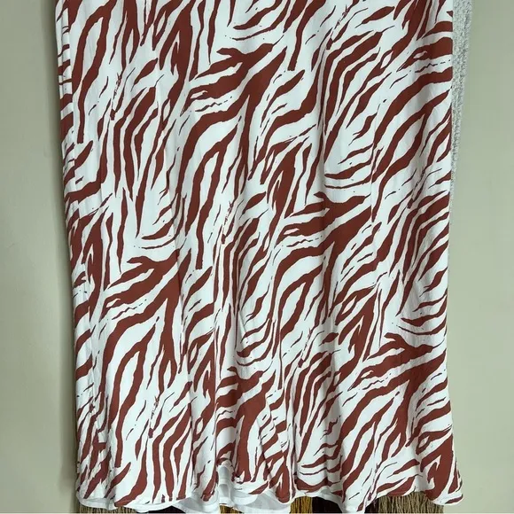 Rails Anya Zebra Print Midi Skirt - Rust zebra Orange-Brown - Size XLARGE