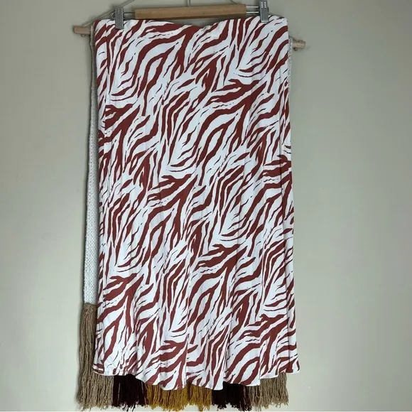 Rails Anya Zebra Print Midi Skirt - Rust zebra Orange-Brown - Size XLARGE