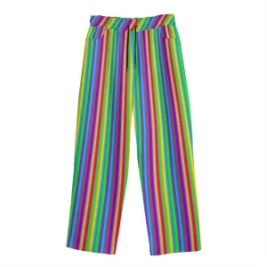 Rainbow Fruit Stripe Clown Pants