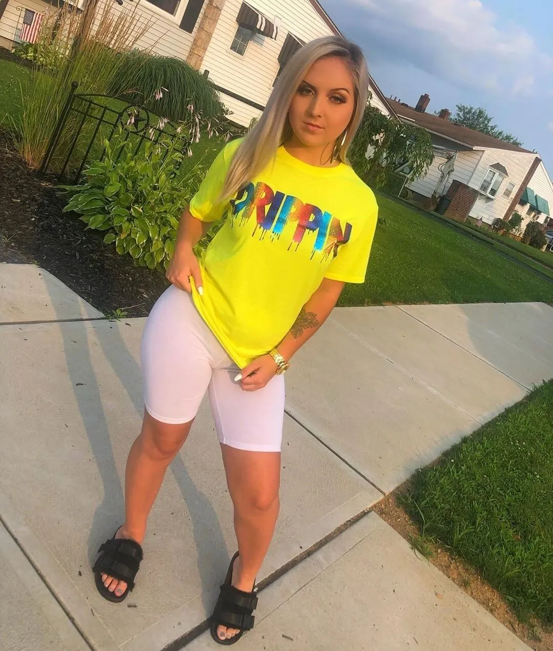 Rainbow Sparkle Drippin | Lemon Tee