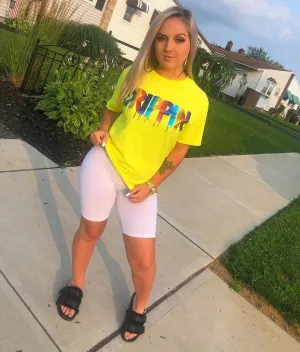 Rainbow Sparkle Drippin | Lemon Tee