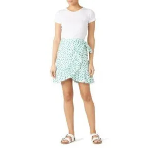 Rebecca Taylor Emerald Daisy Faux Wrap Skirt, Size 8, MSRP $295