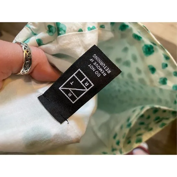 Rebecca Taylor Emerald Daisy Faux Wrap Skirt, Size 8, MSRP $295