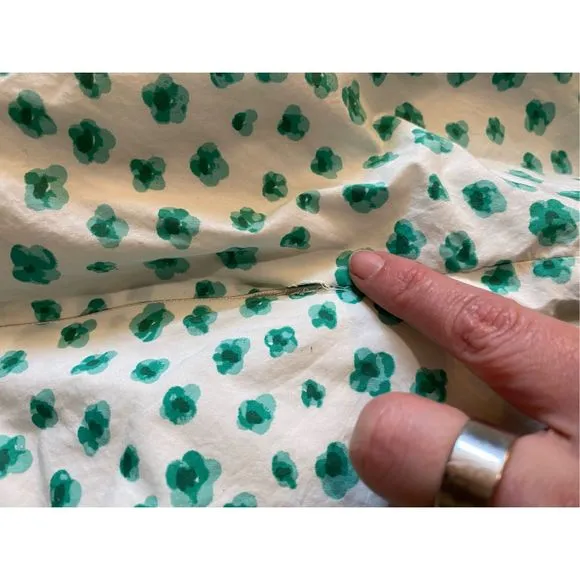 Rebecca Taylor Emerald Daisy Faux Wrap Skirt, Size 8, MSRP $295