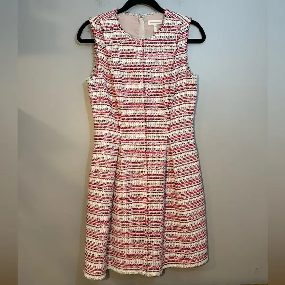 Rebecca Taylor Pink Tweed A Line Dress Size 4