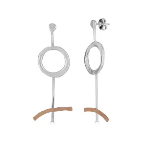Recycled Sterling Silver Modern Lines Earrings