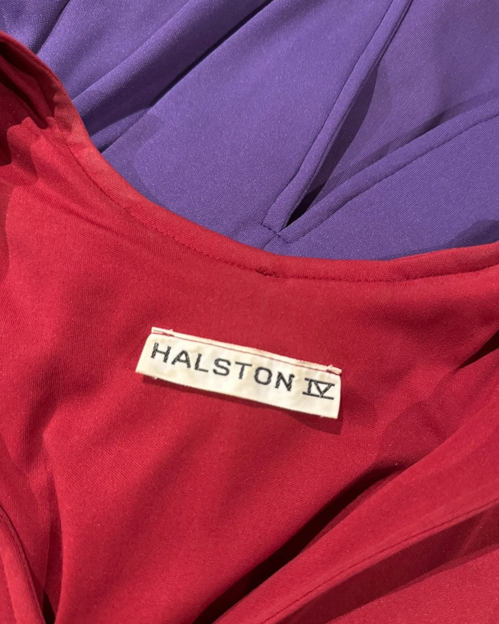 Red Halston 1970’s Signature Jersey Gown