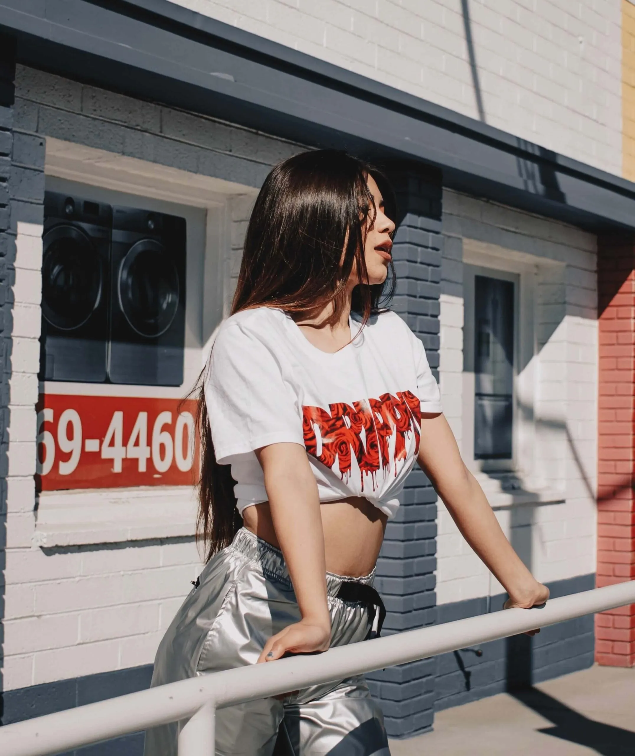 Red Rose Drippin | White Tee