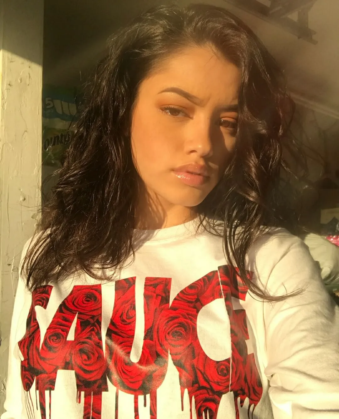 Red Rose Sauce | White Long Sleeve Tee