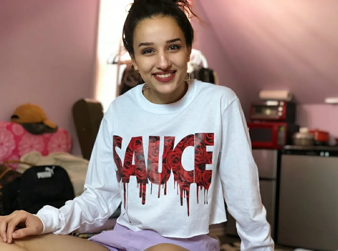 Red Rose Sauce | White Long Sleeve Tee
