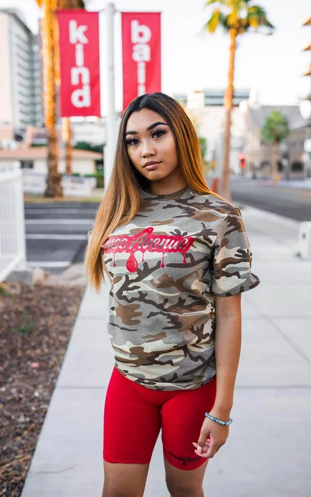 Red SA Drip | Desert Camo Tee