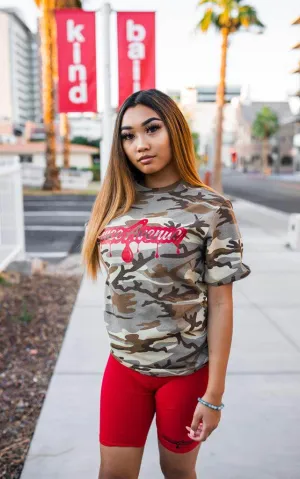 Red SA Drip | Desert Camo Tee