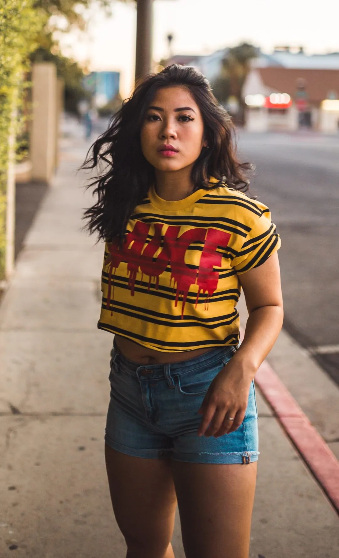Red Sauce | Yellow/Black Double Stripe Tee