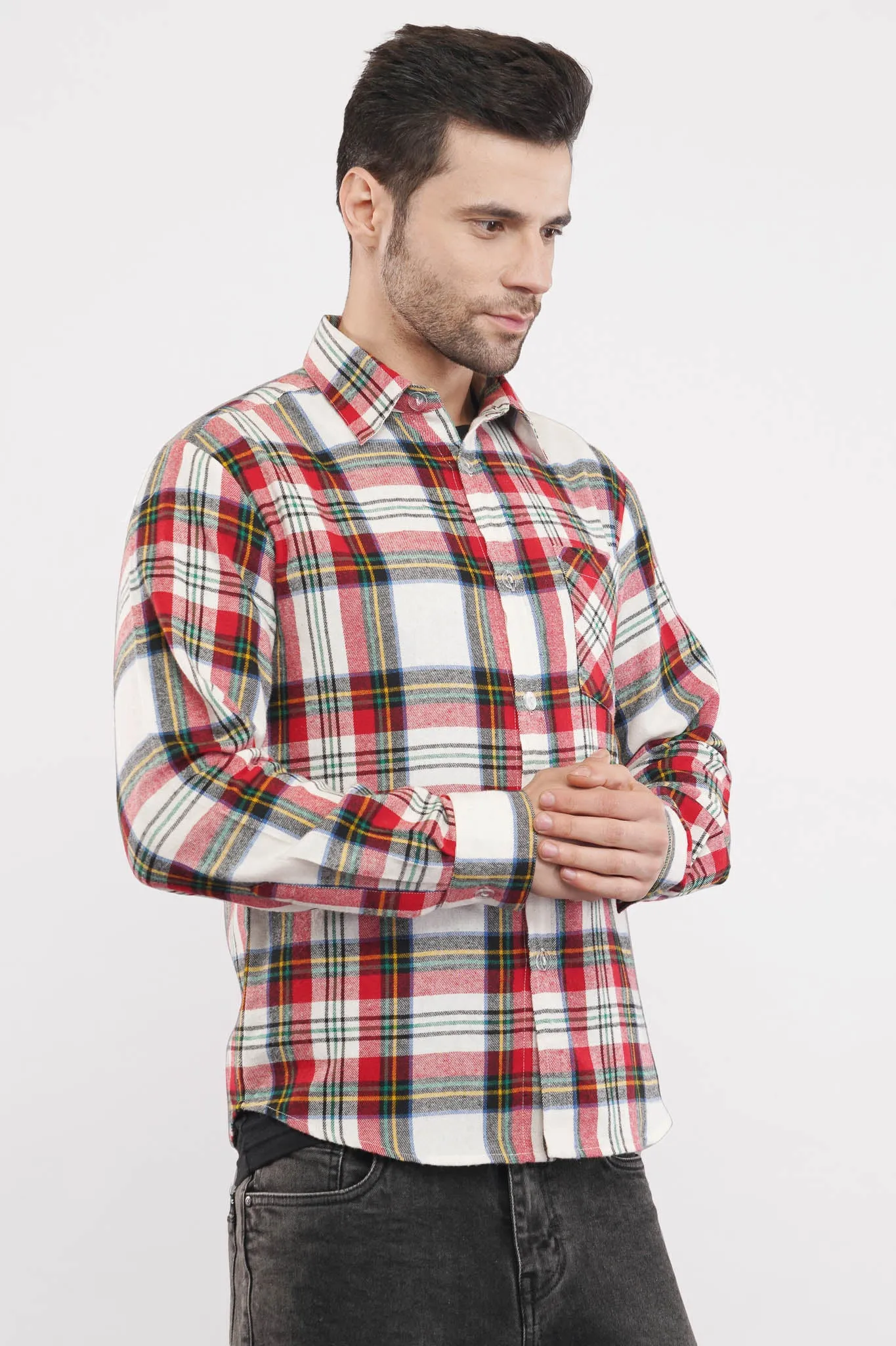 Regal Oxford | Red & White Oxford Checkered Shirt
