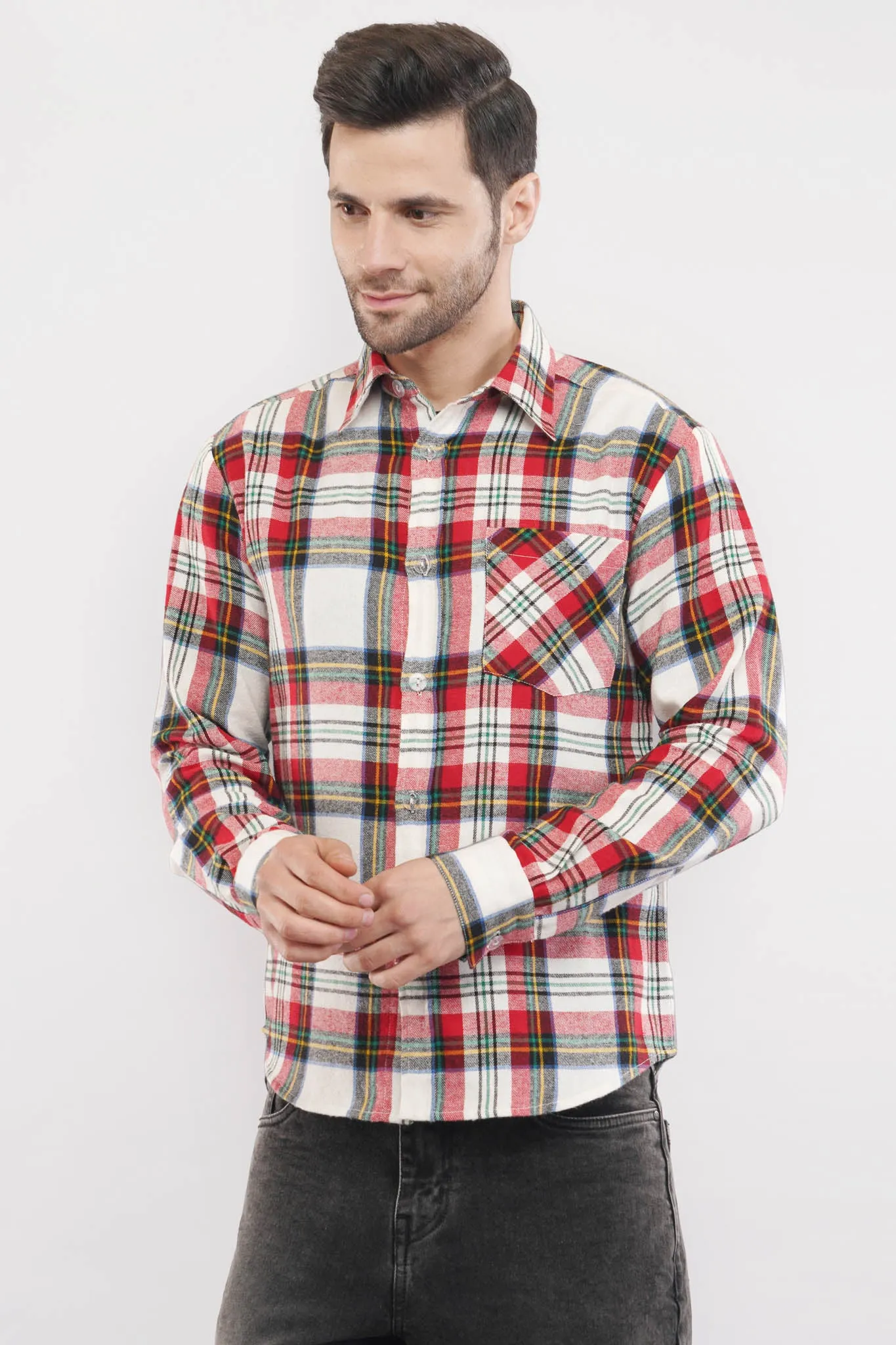 Regal Oxford | Red & White Oxford Checkered Shirt