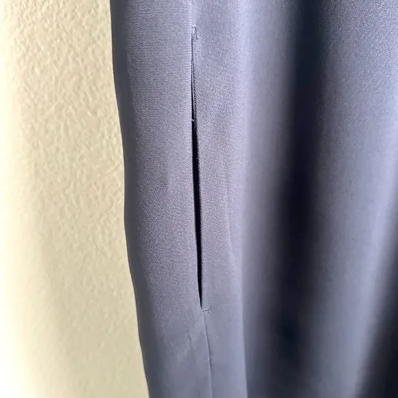 Reiss Feya Stripe Detail Mini Dress US Size 10 Navy Blue MISSING TIE BELT