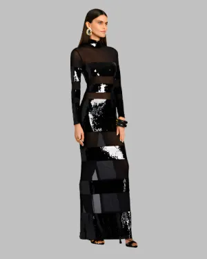 RETROFETE | Melina Sequin Dress | Black