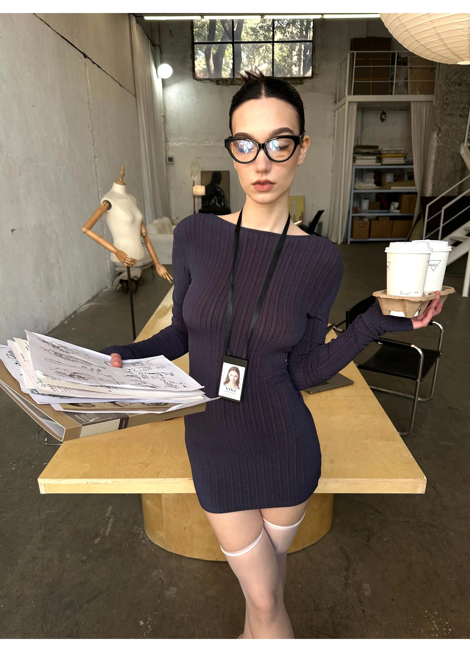 Reversible Office Knit Dress