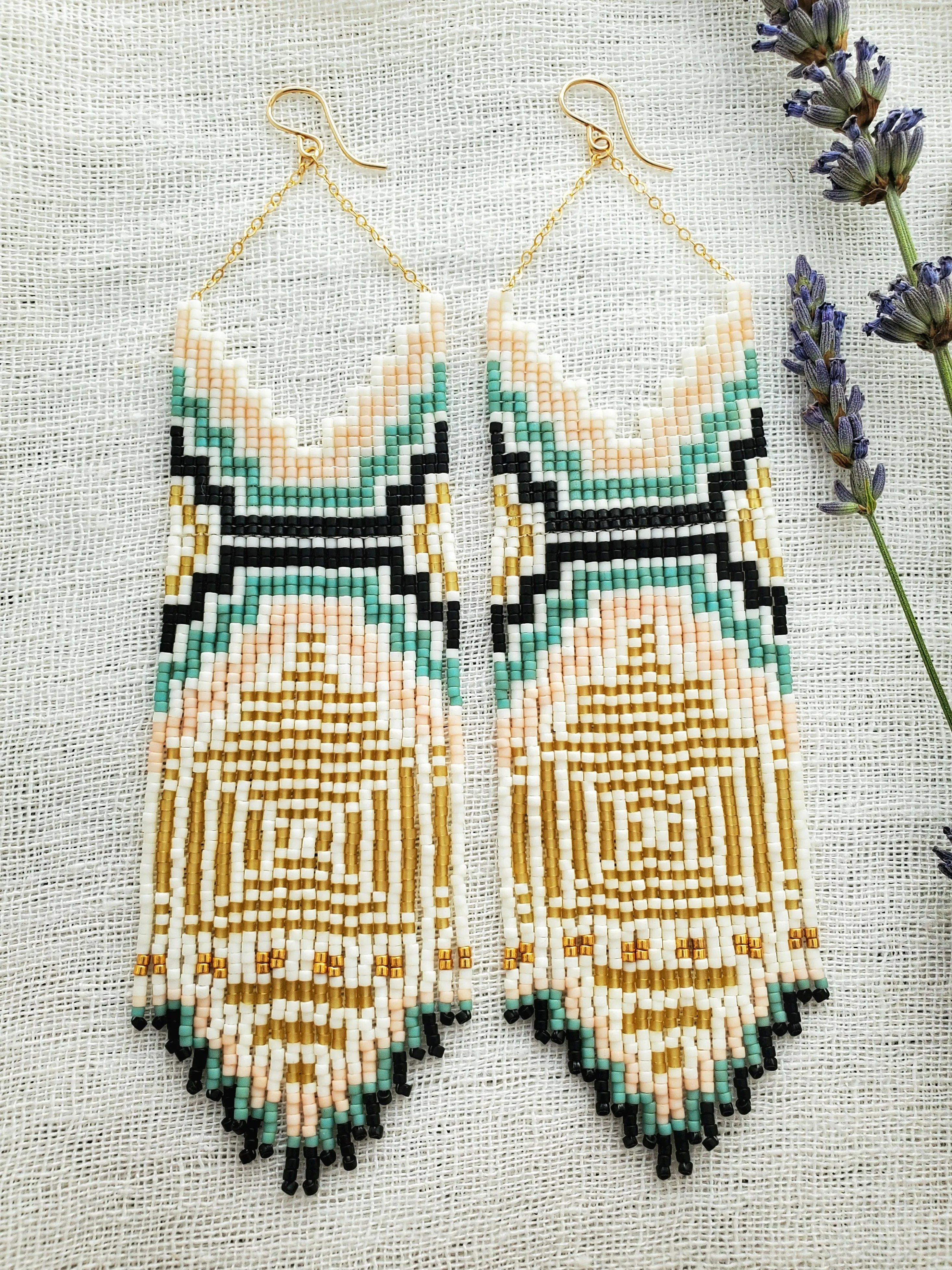 Rio 2 Pattern Beaded Earrings