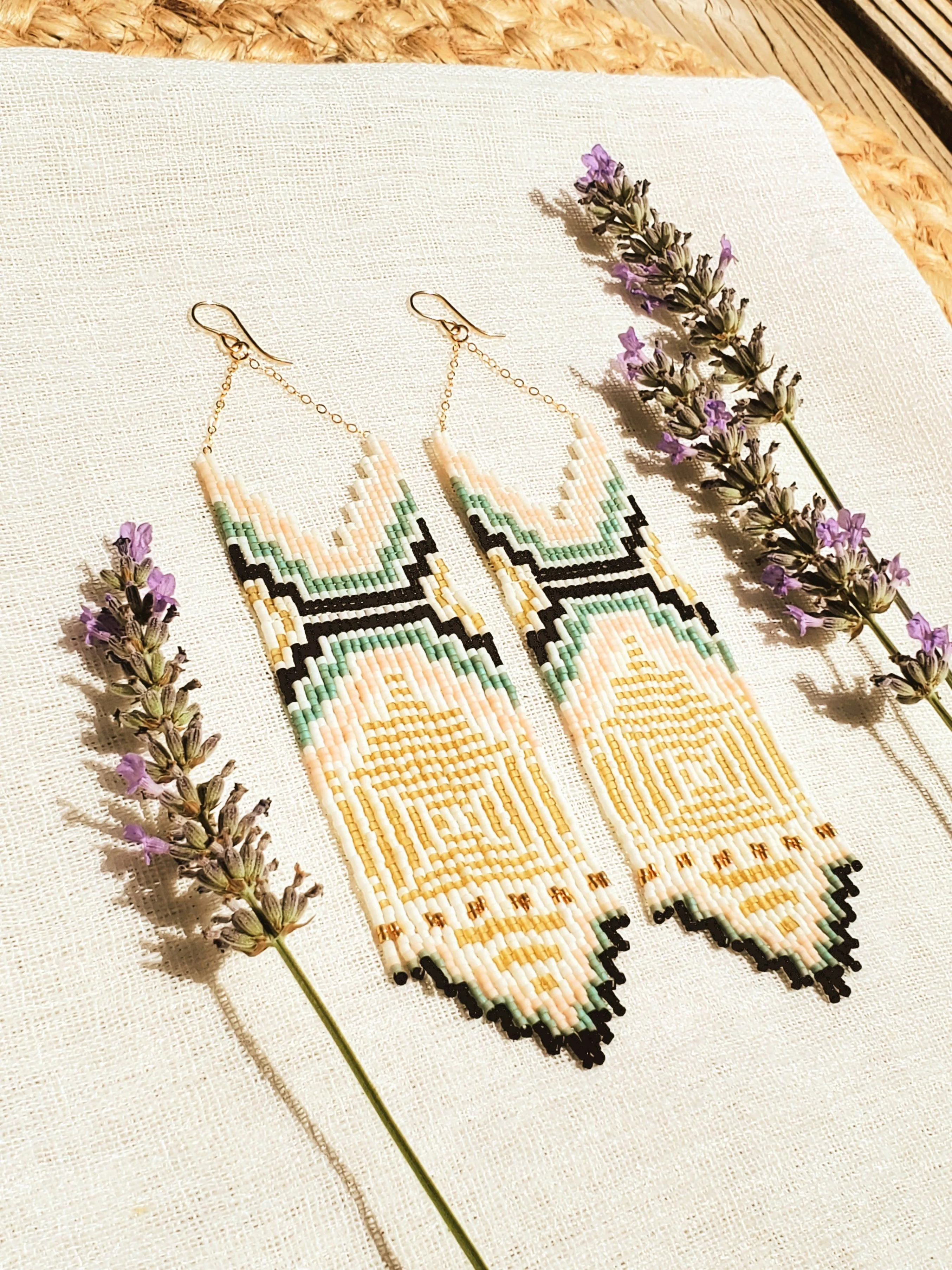 Rio 2 Pattern Beaded Earrings
